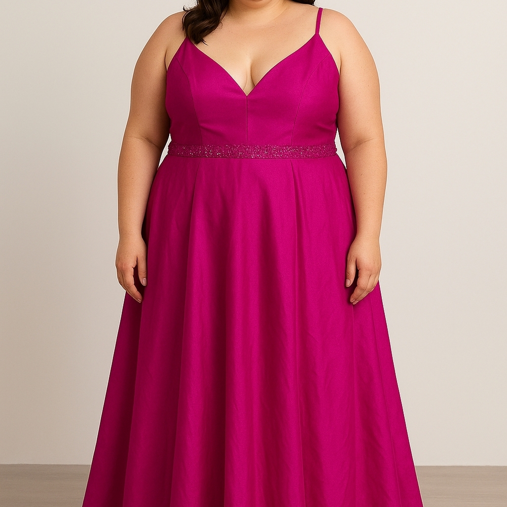 Elegant Magenta Prom Dress